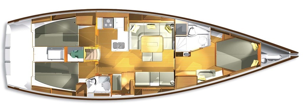 Xc-45 with 3 cabin Layout © X-Yachts . http://www.x-yachts.com